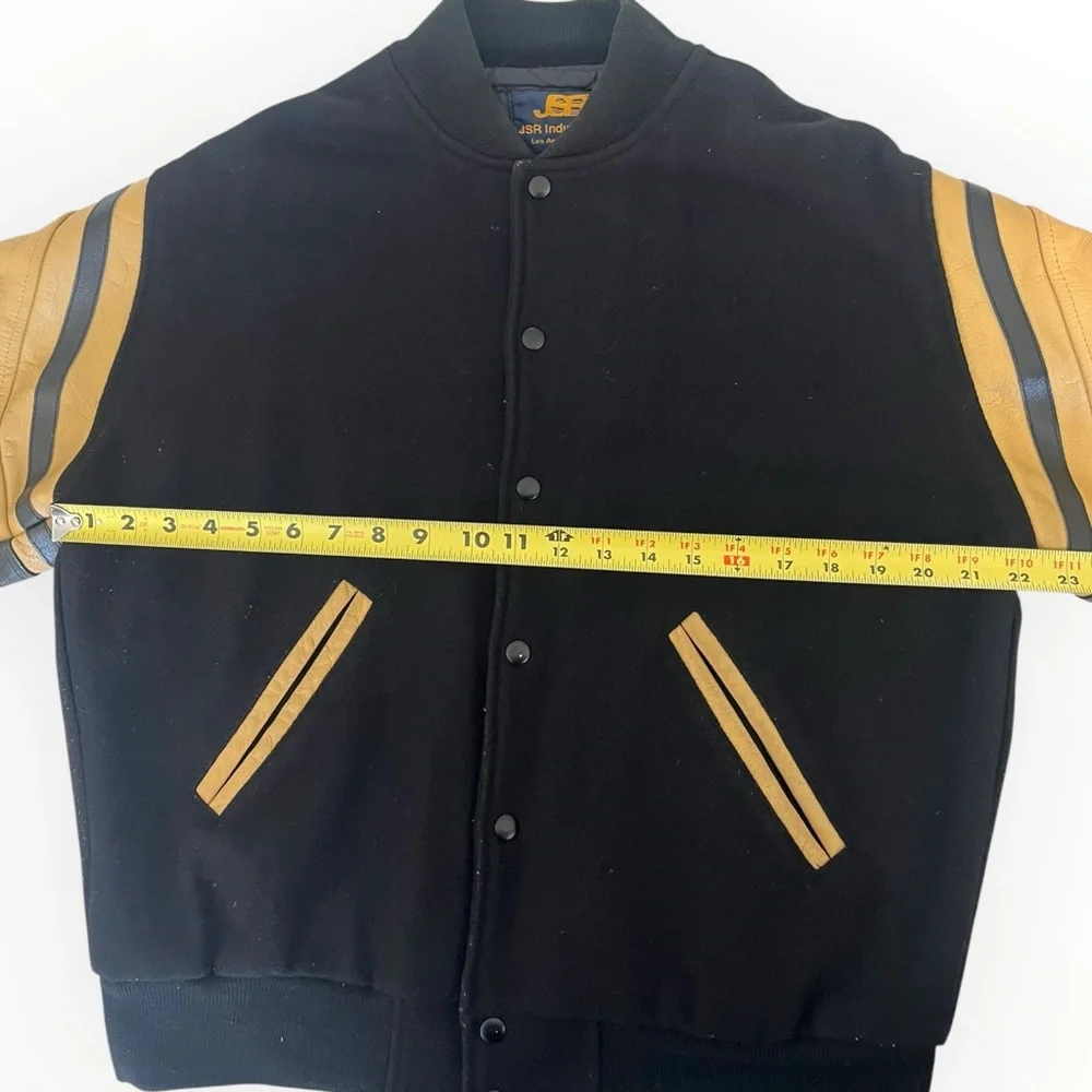 VTG 90s Y2K Men’s M NFL on Fox SportsVarsity Jacket Wool Leather - Picture 11 of 13
